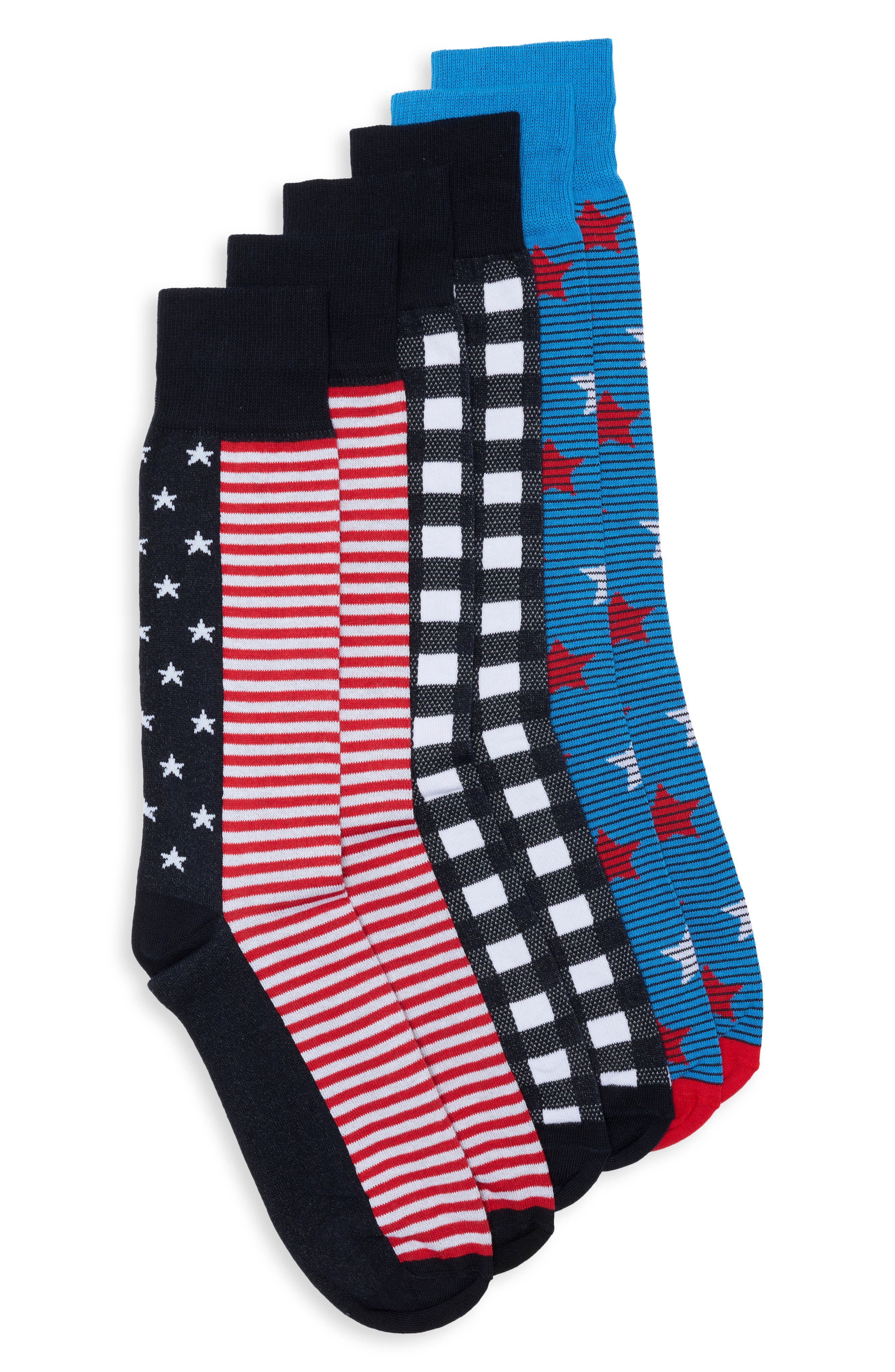 3-Pack Stars and Stripes Dress Socks