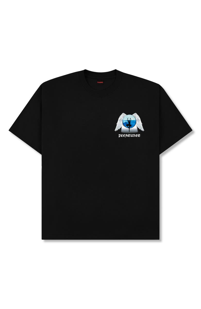 PLEASURES Angel Place Graphic T-Shirt, Main, color, Black