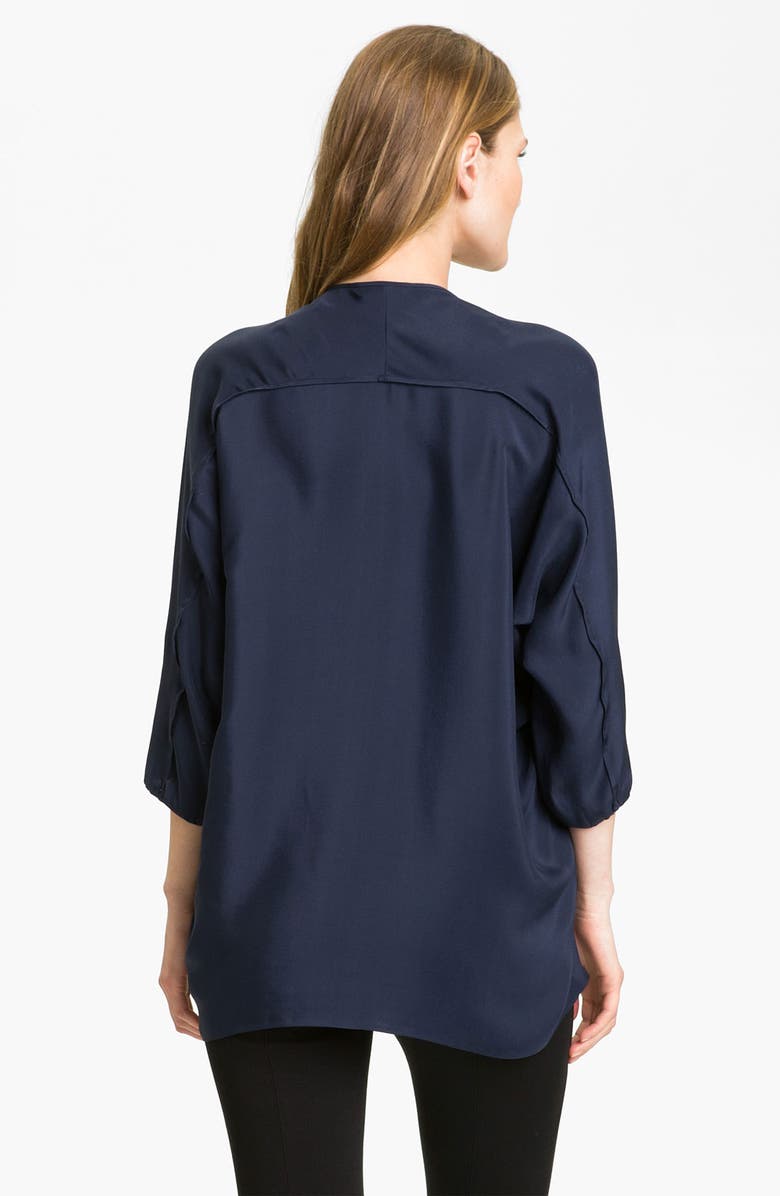 Vince Zip Front Silk Top, Alternate, color,