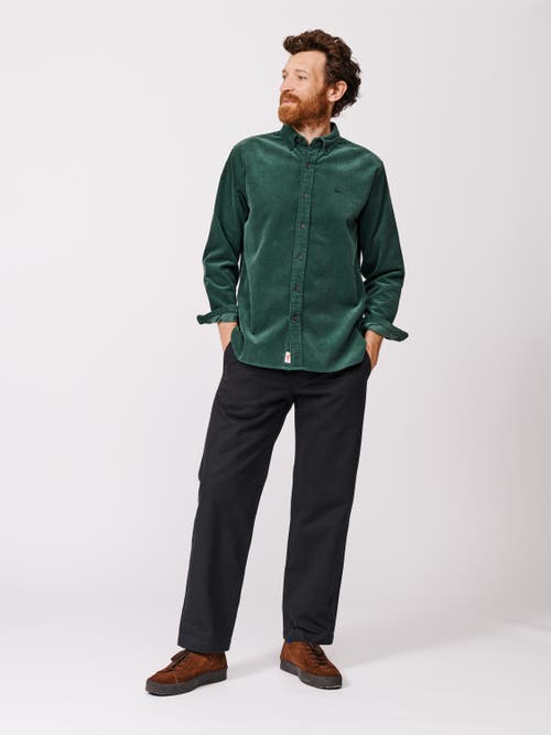 Aubin Haworth Corduroy Shirt In Green