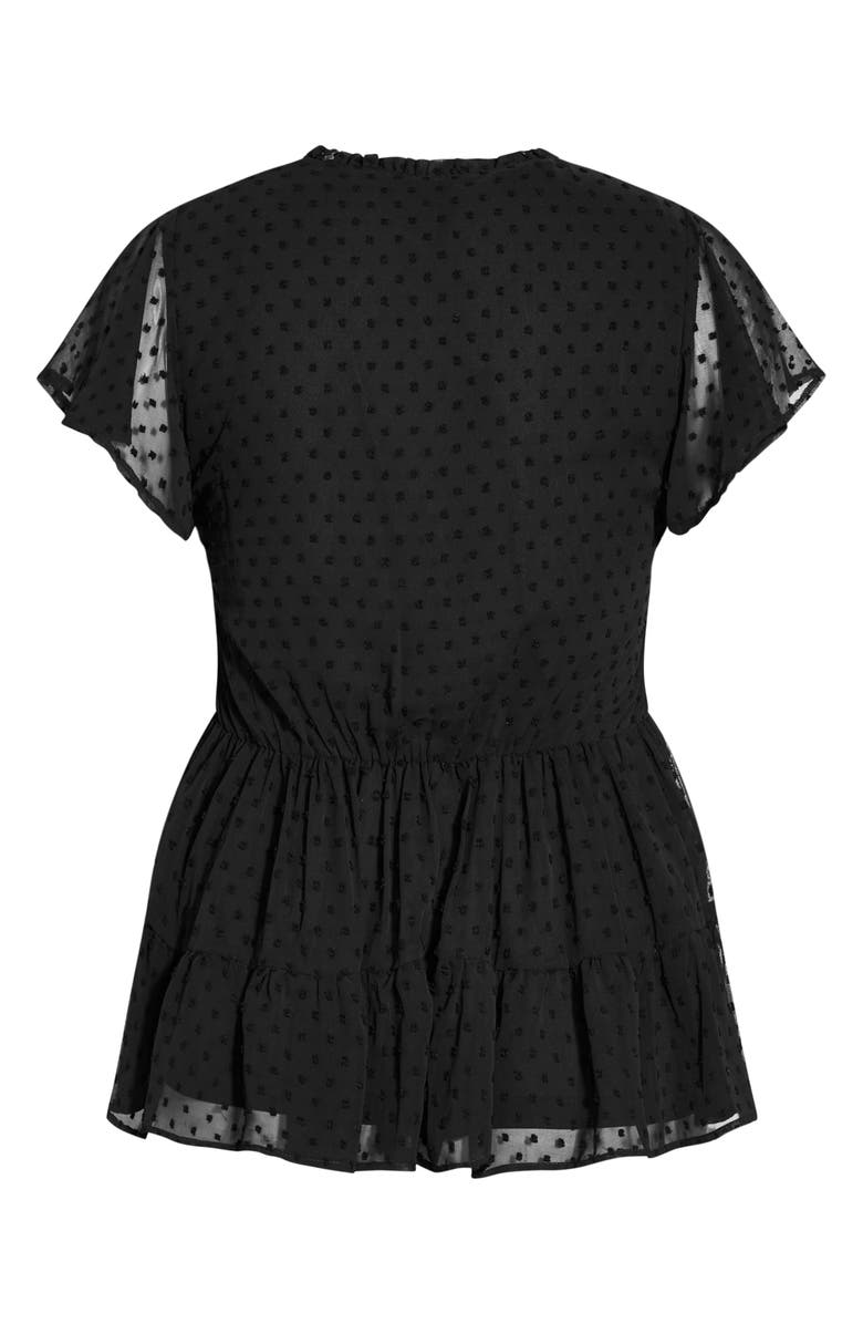 City Chic Cute Dobby Peplum Blouse, Alternate, color,