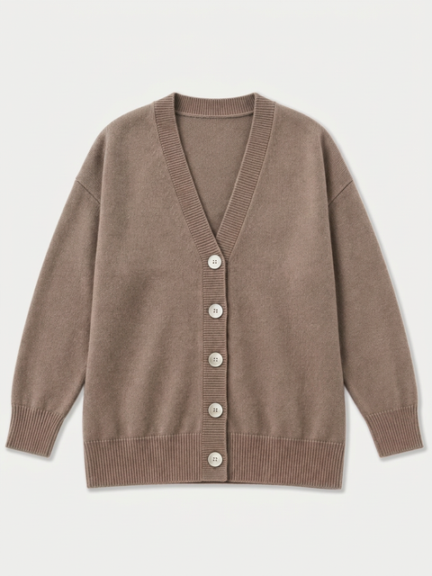 Cashmere Loose-fit V-neck Cardigan