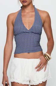 Princess Polly Whimsy Gingham Halter Top