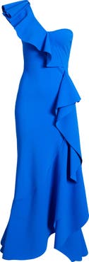 Chiara Boni La Petite Robe Kafu Ruffle One-Shoulder Mermaid Gown