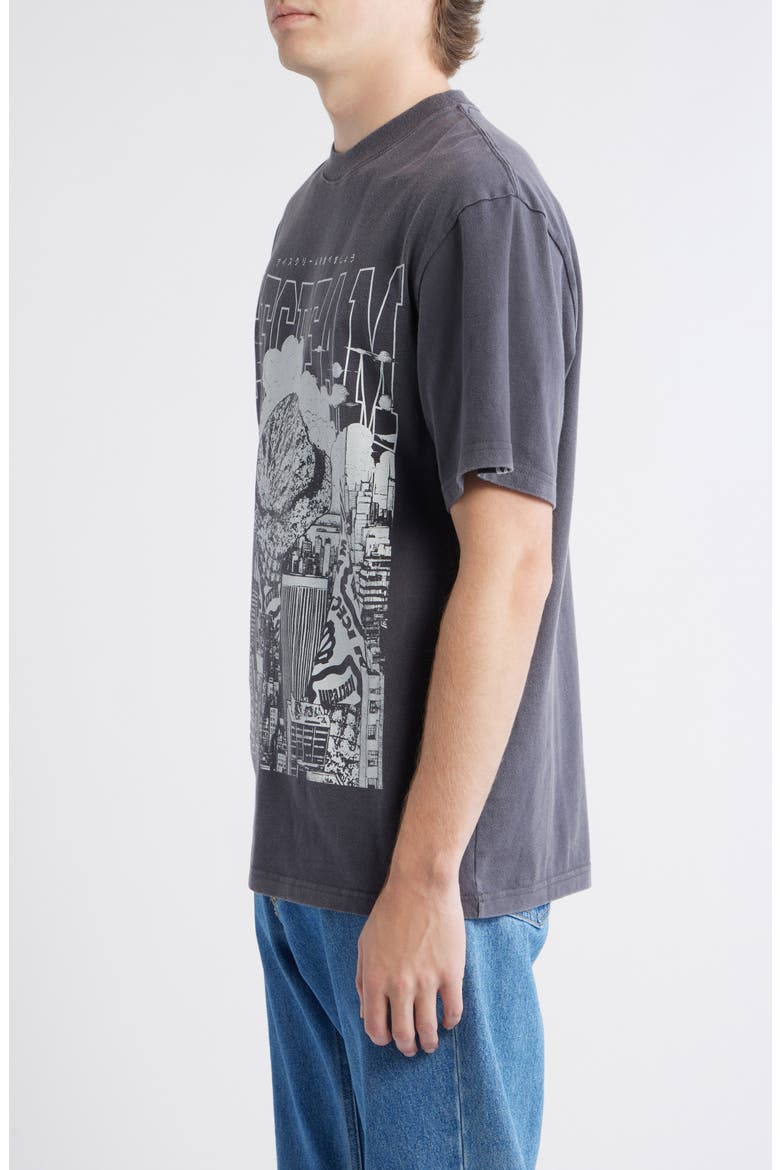 Invasion Oversize Graphic T-Shirt, Alternate, color, CHARCOAL ART