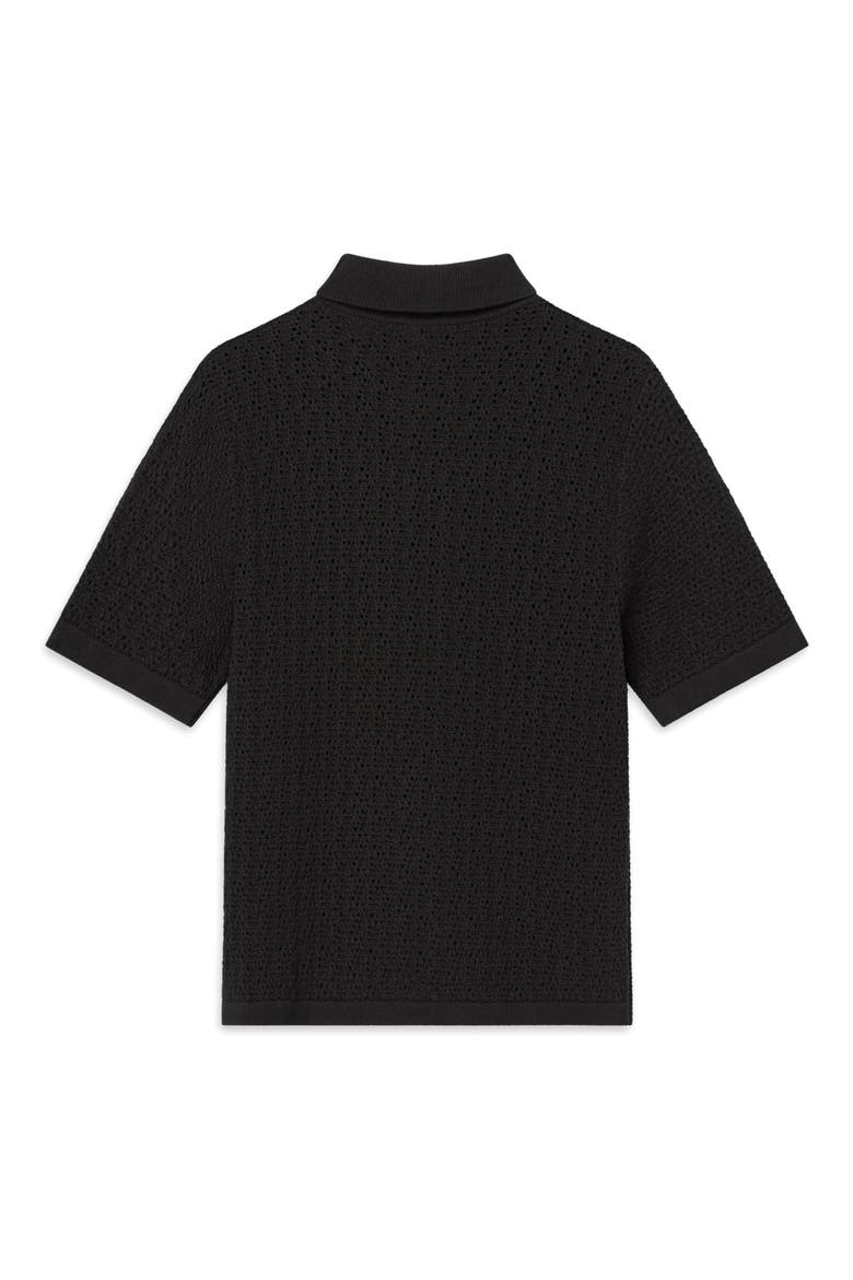 Open Stitch Cardigan, Alternate, color, BLACK