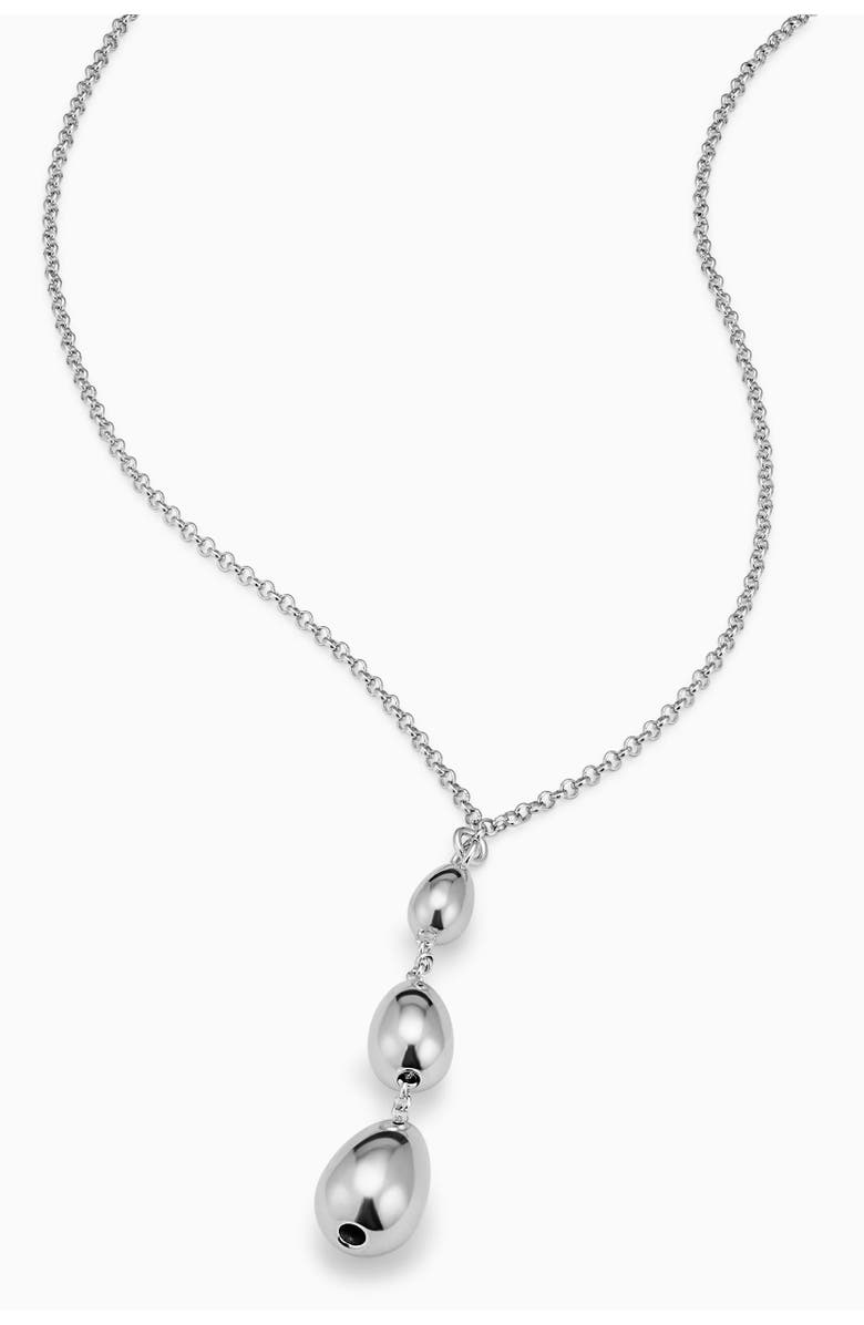 Oradina Dripped in Silver Necklace in Sterling Silver, Alternate, color, 