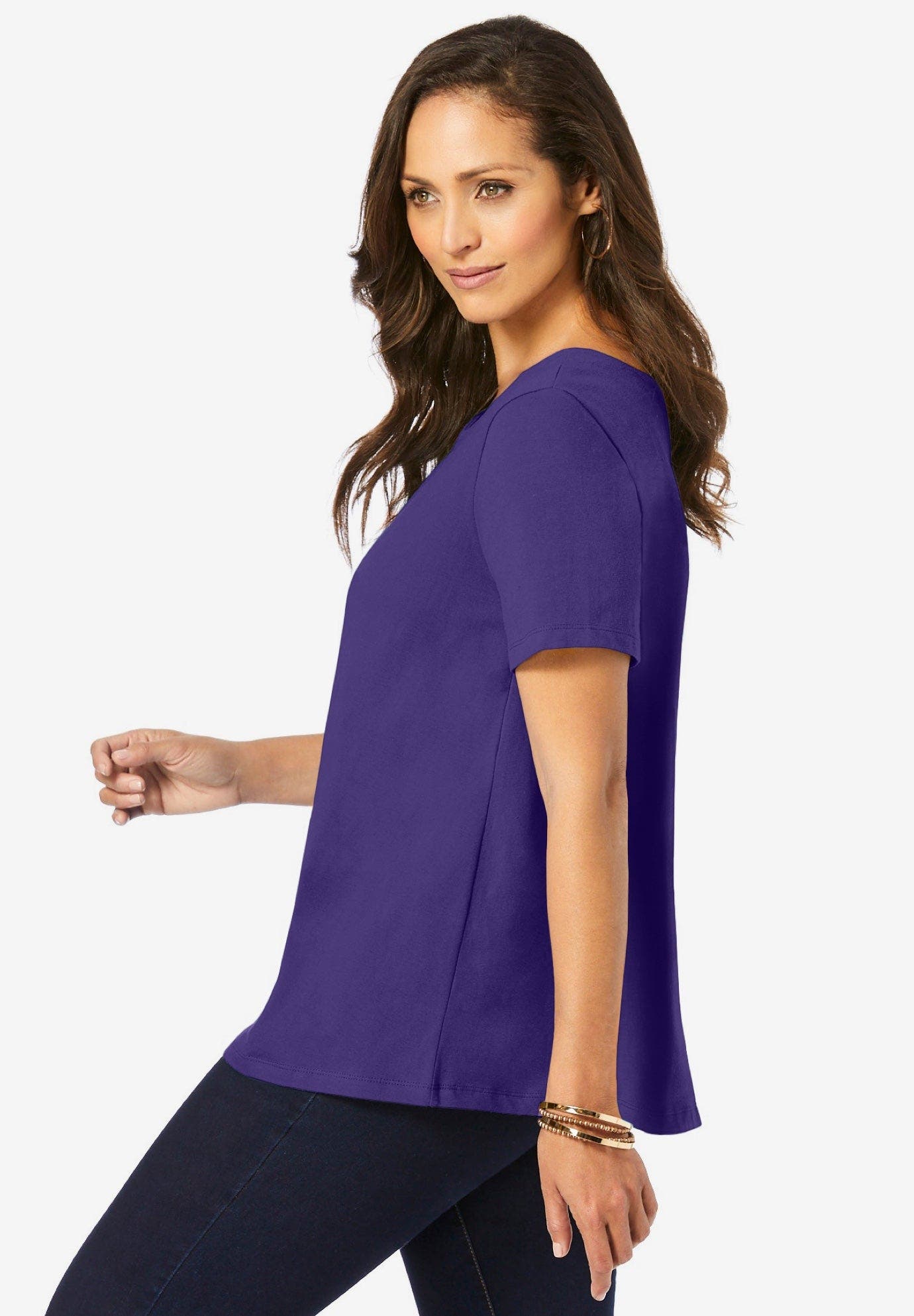 Stretch Cotton Trapeze Tee - image 2