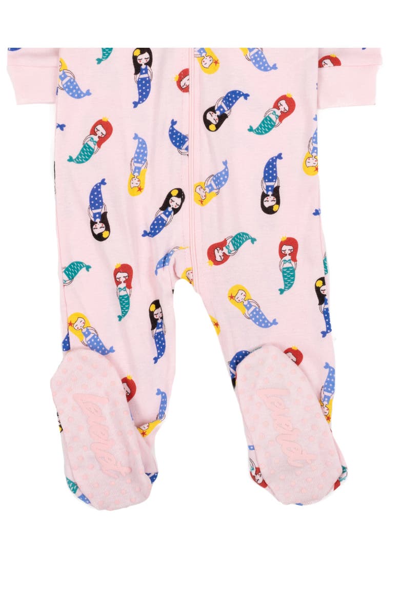 Leveret Footed Cotton Matching Family Pajamas, Whimsy & Fantasy Prints, Alternate, color, Mermaid