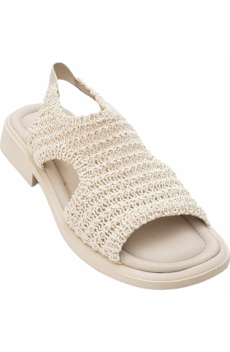 Forever & Always Shoes Weave Leather Woven Sandal, Alternate, color, Beige Leather