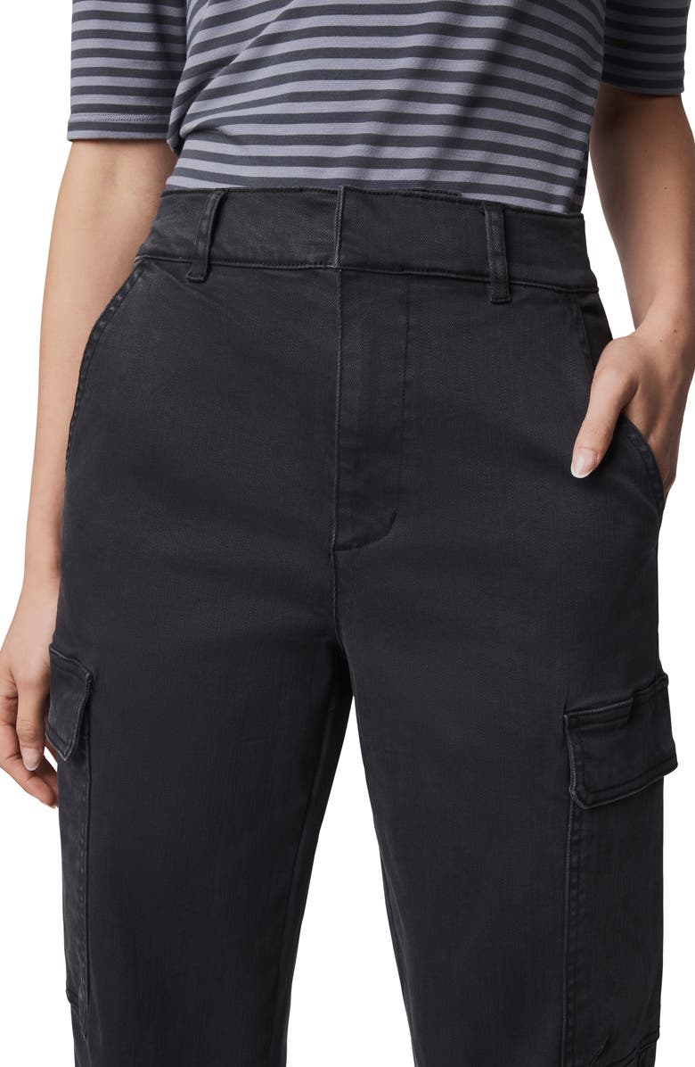 Splendid Ottilie Cotton Blend Cargo Pants, Alternate, color, Lead Black