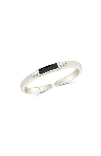 Sterling Forever Sterling Silver Enamel Adjustable Band Ring