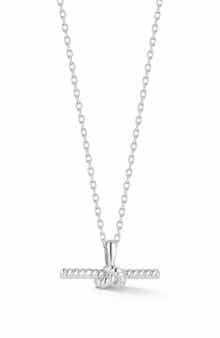 Twisted Bar Pendant Necklace