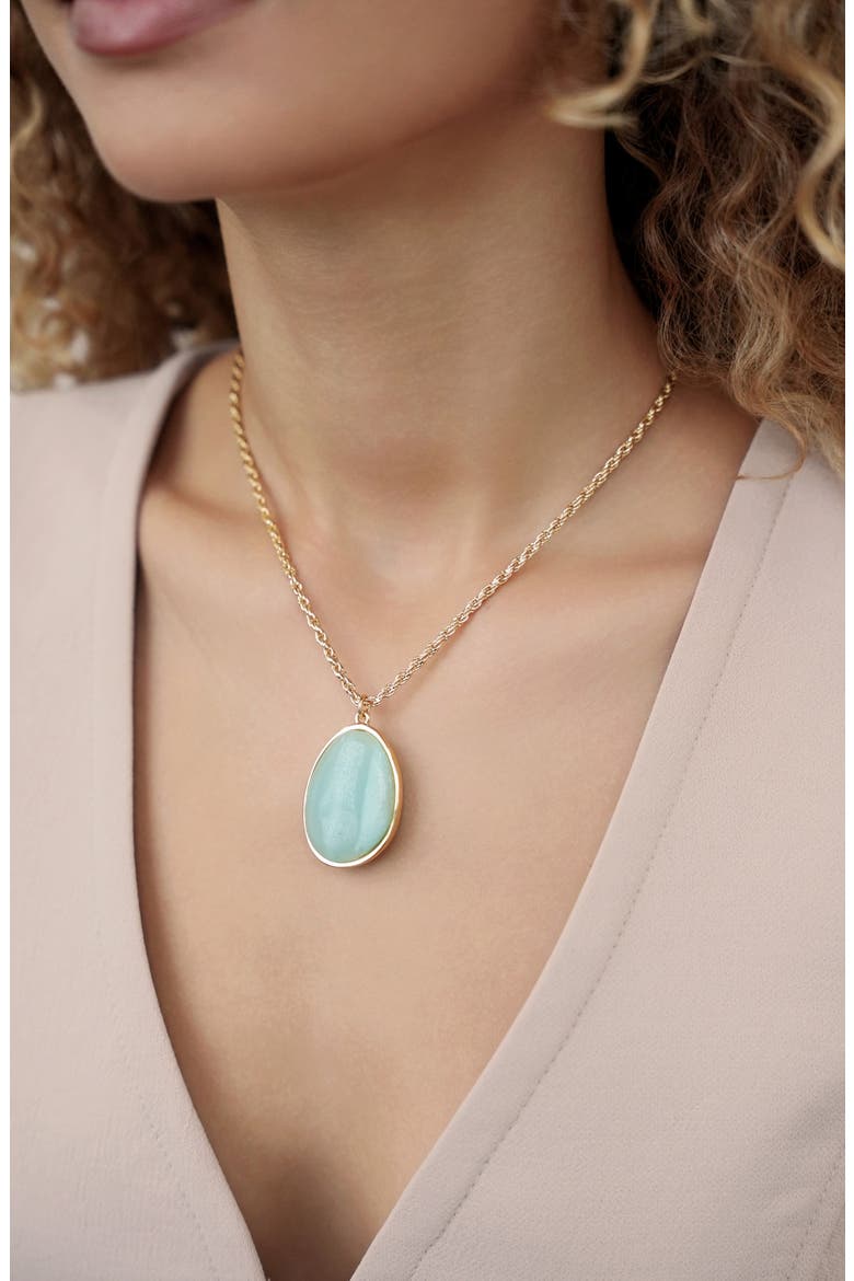 Twilight Nights Necklace, Alternate, color, AMAZONITE AND GOLD