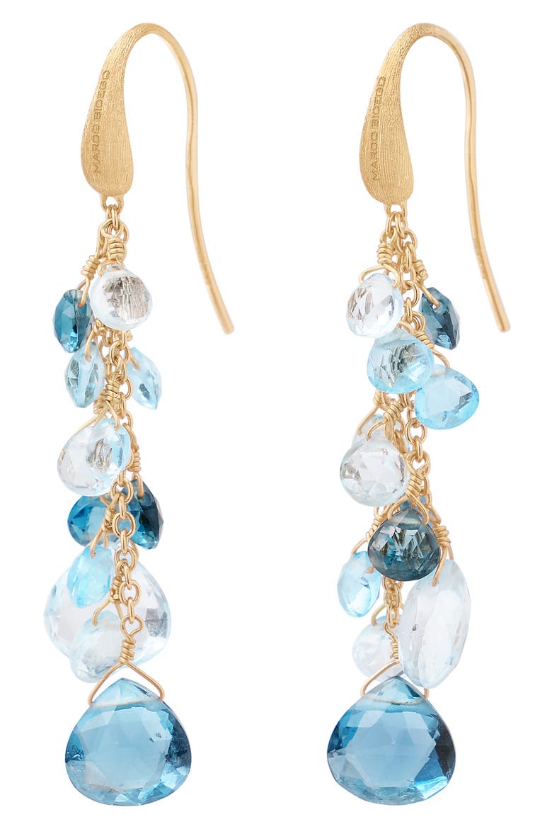Paradise Topaz Multistrand Drop Earrings, Main, color, 18K YELLOW GOLD