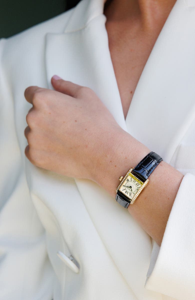 FREDERIQUE CONSTANT Carrée Bracelet Watch, 23mm, Alternate, color, Gold-Tone