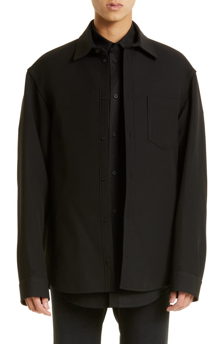 Balenciaga Tailored Wool Blend Shirt Jacket, Main, color, 