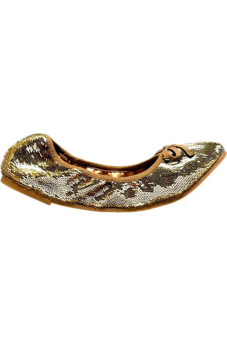 NINETY UNION Sequin Ballerina Flat, Alternate, color, Gold