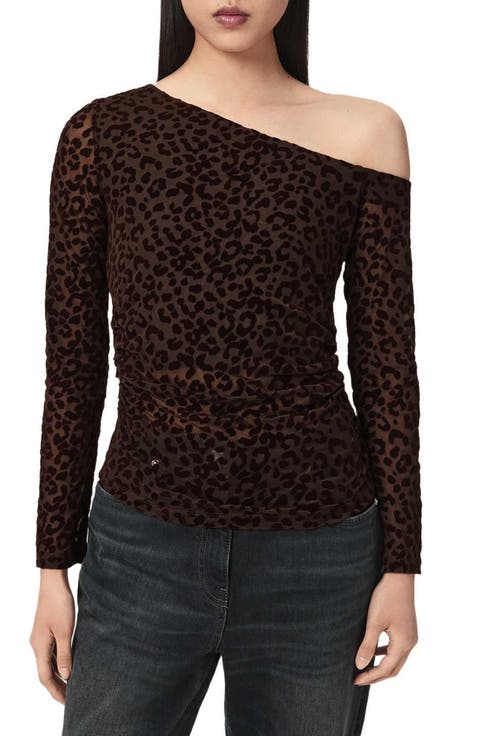 Mimi Off the Shoulder Leopard Print Top