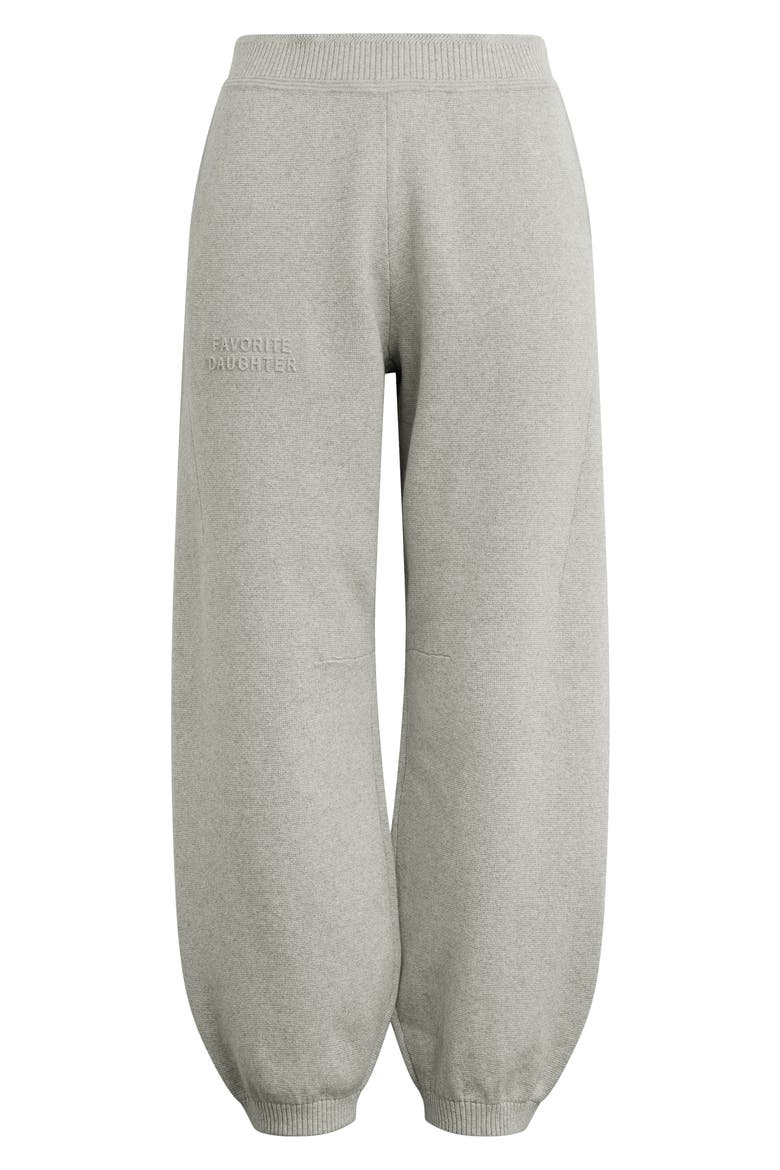 The Fatigue Sisters Barrel Leg Cotton & Cashmere Joggers, Alternate, color, HEATHER GREY