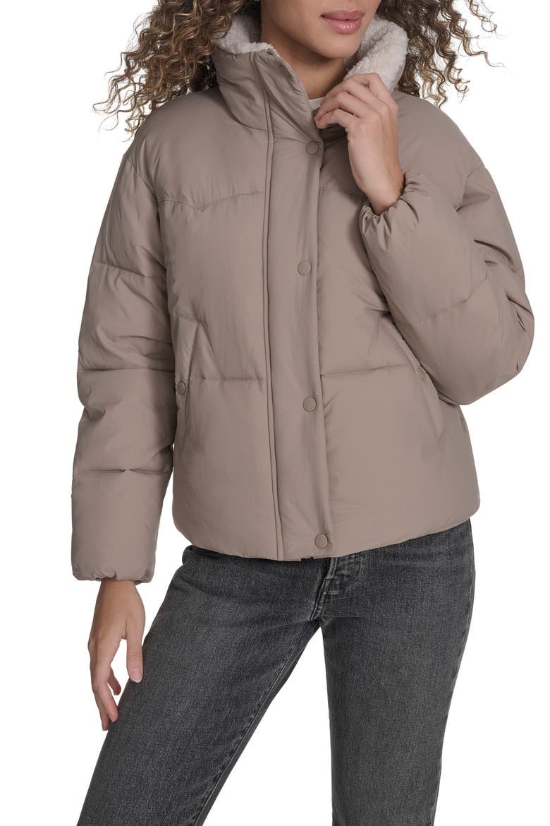 Western Puffer Jacket, Main, color, TAUPE