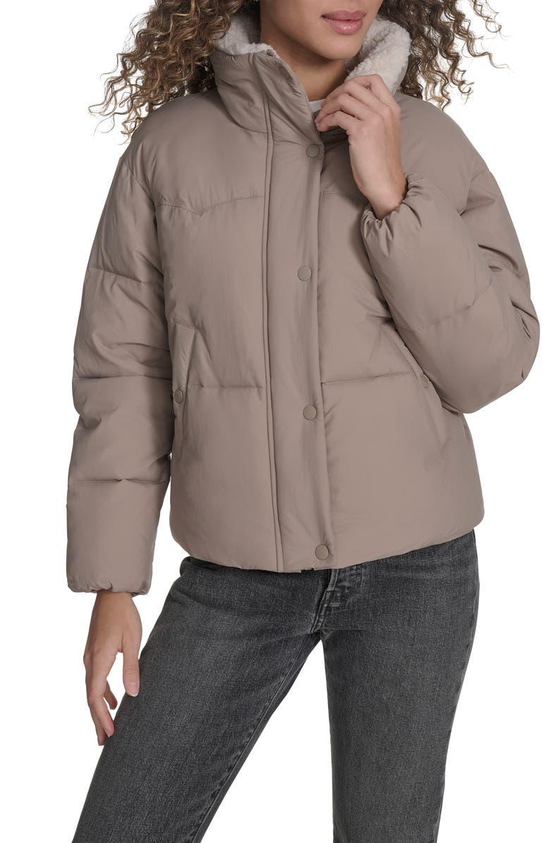 Levi's Western Puffer Jacket, Main, color, Taupe