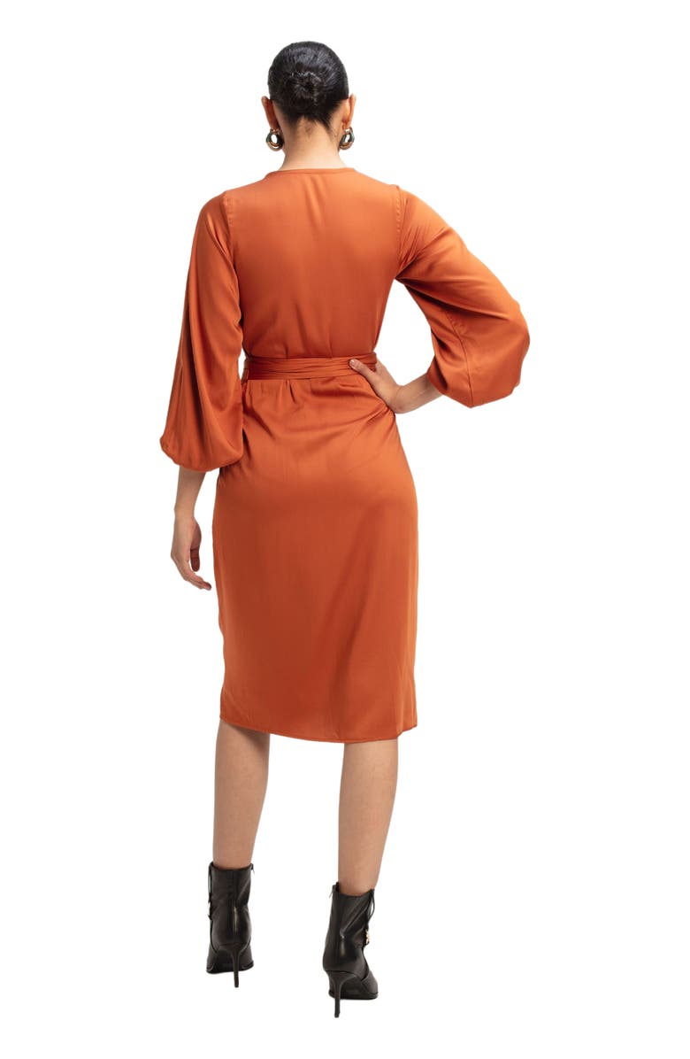 DIARRABLU Lala Dress, Alternate, color, Solid Rust