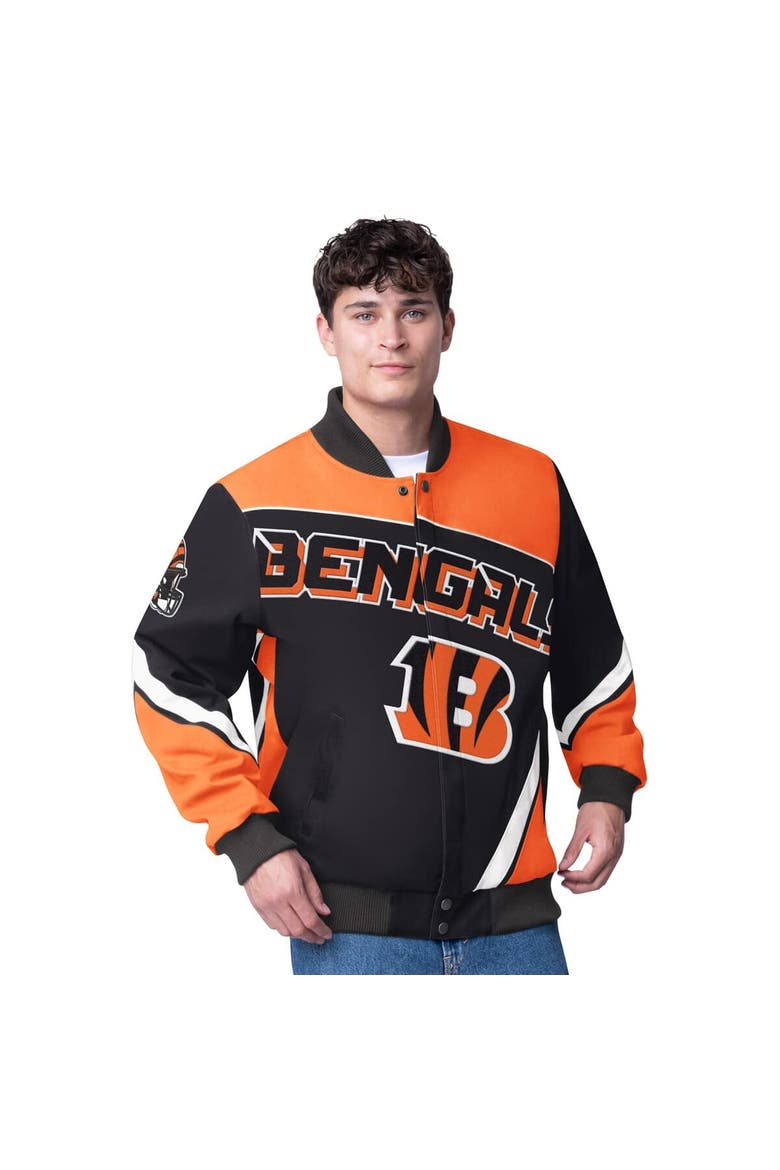 Men's G-III Extreme  Black Cincinnati Bengals Maximum Racing Full-Snap Jacket, Main, color, Black