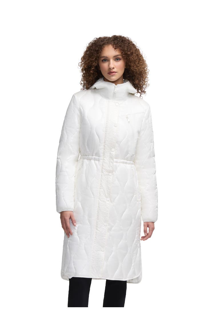 Sterling Onion Quilted Longline Anorak, Main, color, White Op