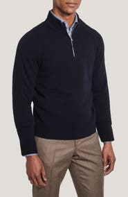 Jack Victor Canora Lambswool Blend Half Zip Pullover
