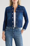 L'AGENCE Janelle Raw Cut Slim Denim Jacket