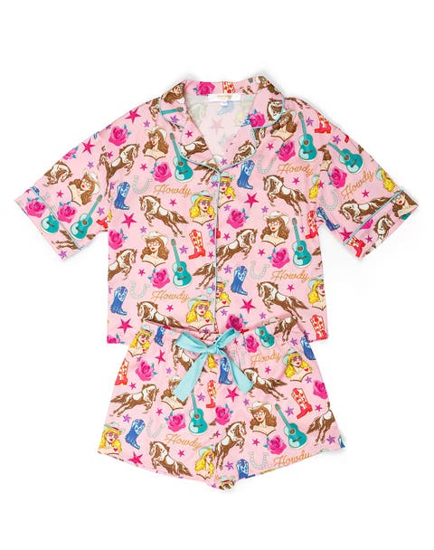 Kids Silky Cowgirl Candy Short Sleeve Short Set