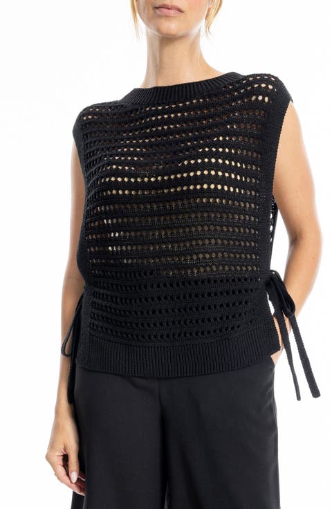 Open Stitch Sweater Vest