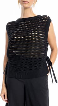 MAX STUDIO Open Stitch Sweater Vest