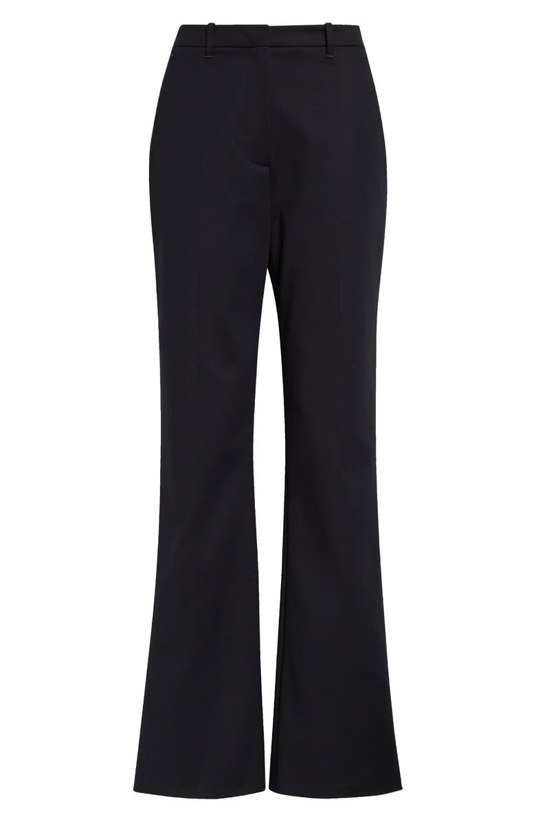 Emporio Armani Cotton Couture Flare Pants, Alternate, color, Solid Blue Navy