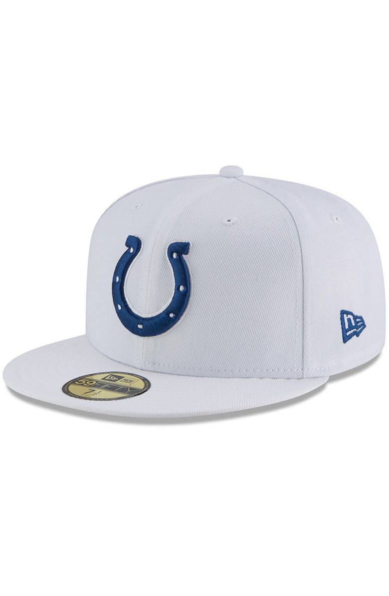 New Era Men's New Era White Indianapolis Colts Omaha 59FIFTY Fitted Hat, Alternate, color, 