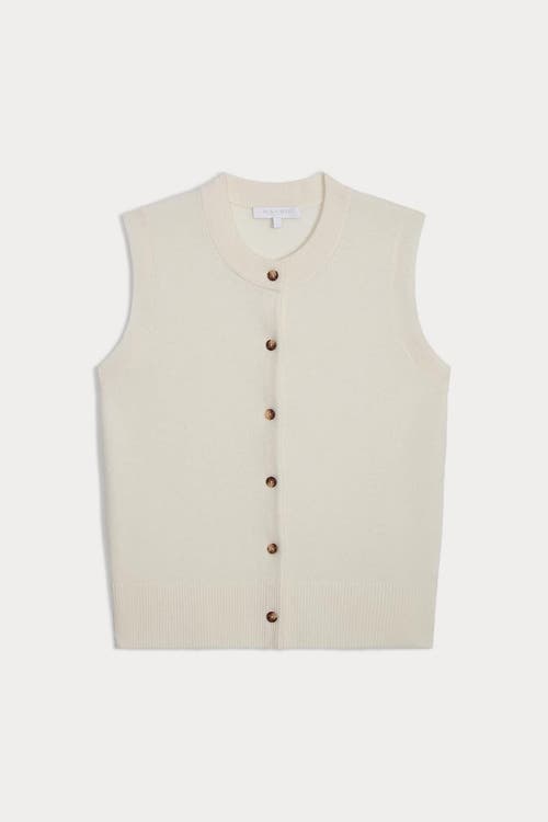 Naked Cashmere Emmaline Button-up Cashmere Sweater Vest In Sand