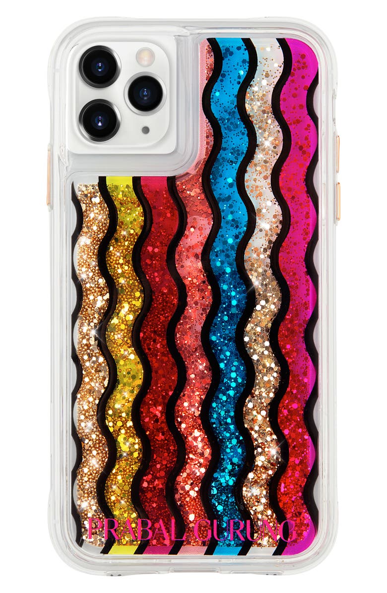 Case-Mate<sup>®</sup> x Prabal Gurung Rainbow Waterfall iPhone 11, 11 Pro & 11 Pro Max Phone Case, Main, color,