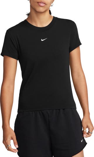 Nike Sportswear Club Chill Knit Mod Crop T-Shirt | Nordstrom