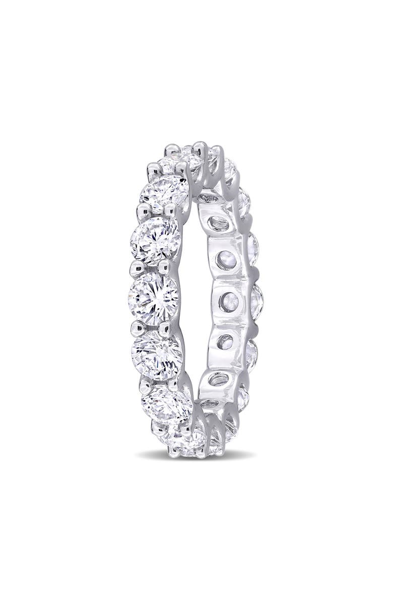 DELMAR Created White Sapphire Band Ring, Alternate, color, White