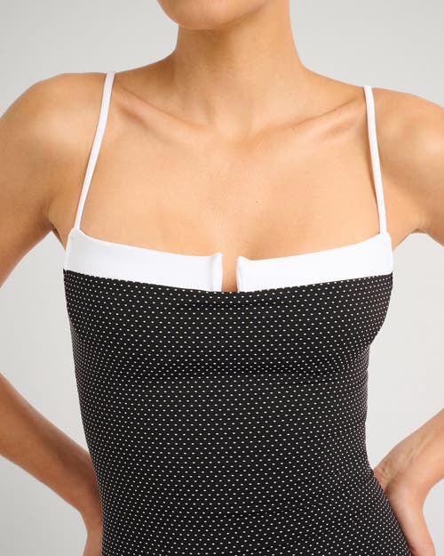 Onia Micro Polka Dot Melanie One Piece In Black