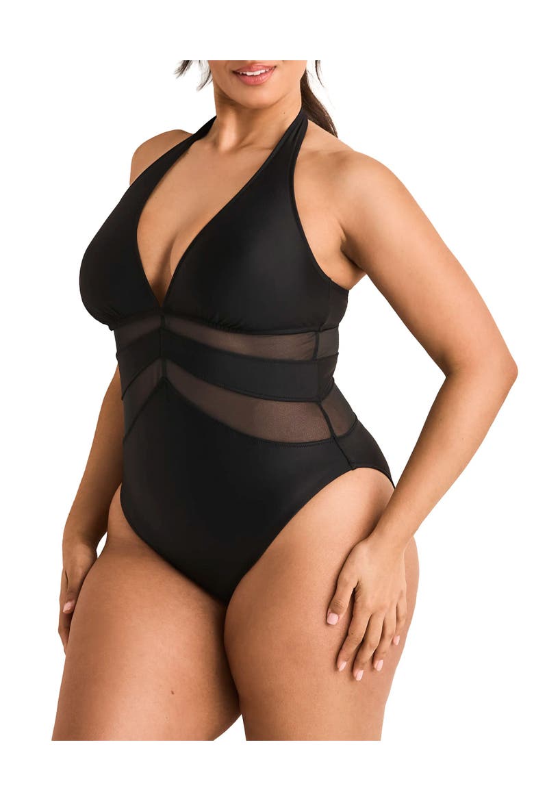 Rikki Swimwear One Piece Swimsuit, Alternate, color, Black