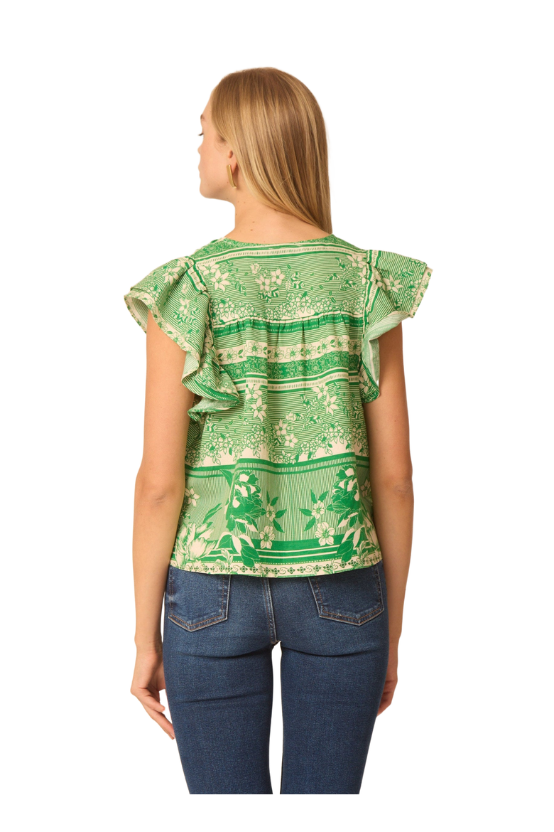 Orla Blouse, Alternate, color, Floating green floral
