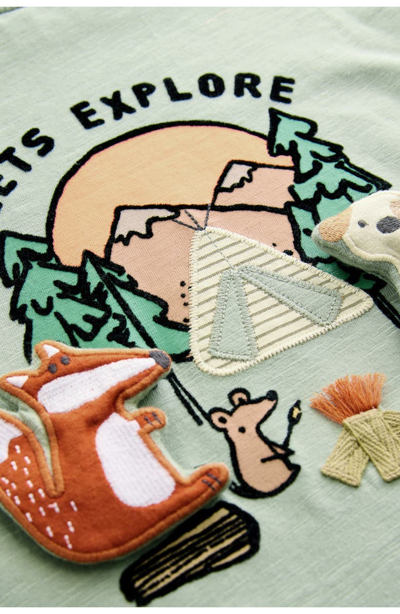 NEXT Kids' 3D Critter Baseball Sleeve T-Shirt, Alternate, color, Green