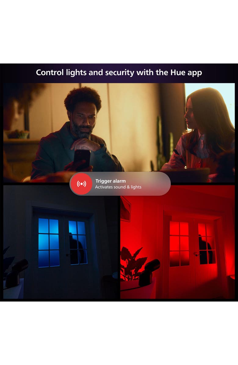Philips Hue Secure Wired Security Camera with Desktop Stand, Alternate, color, Black