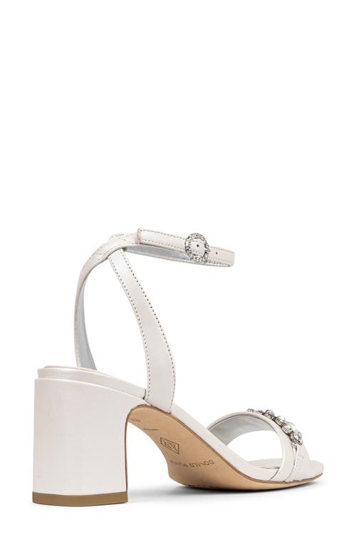 Donald Pliner Crystal Ankle Strap Sandal In White