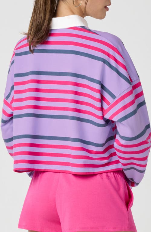 Florence By Mills Crop Rugby Shirt In Purple