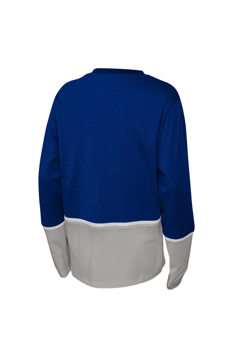 Outerstuff Youth Gray/Blue Tampa Bay Lightning Pro Assist Long Sleeve T-Shirt, Alternate, color,