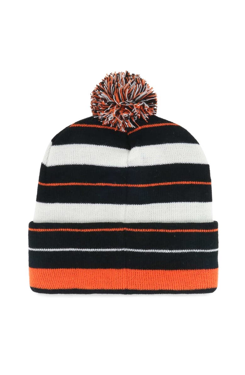 '47 Men's '47 Black Cincinnati Bengals Powerline Cuffed Knit Hat with Pom, Alternate, color,
