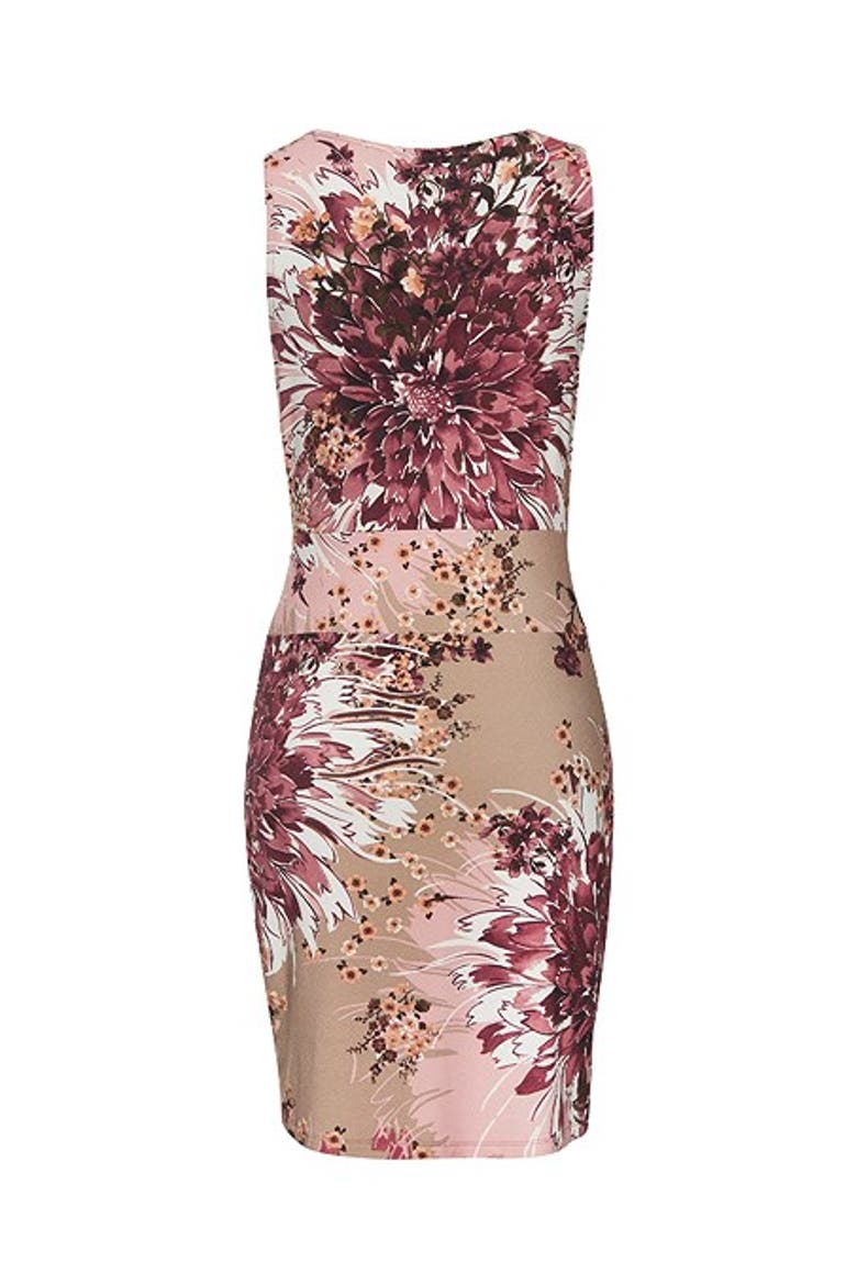 Women's Slim Fit Print Dress, Alternate, color, Taupe Berry